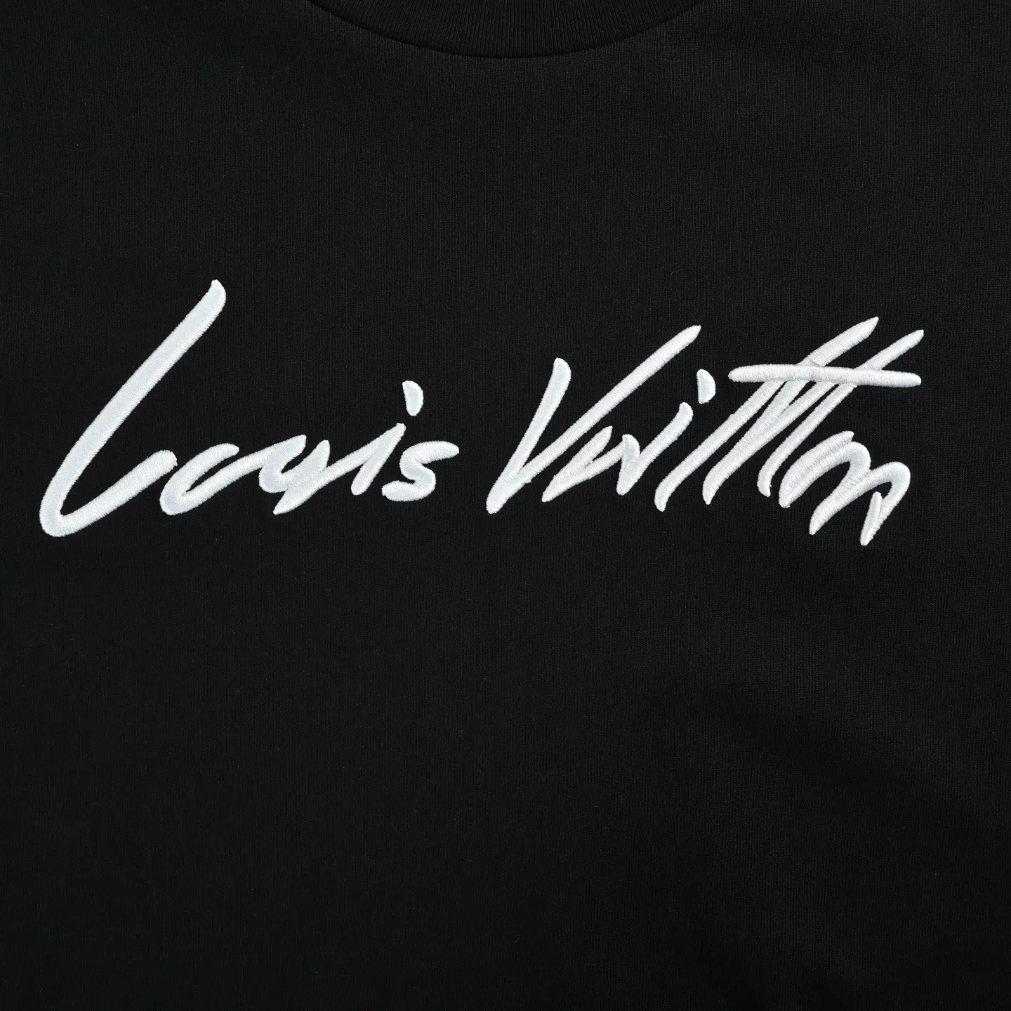Louis Vuitton/Louis Vuitton 26ss signature letter embroidered short sleeves
